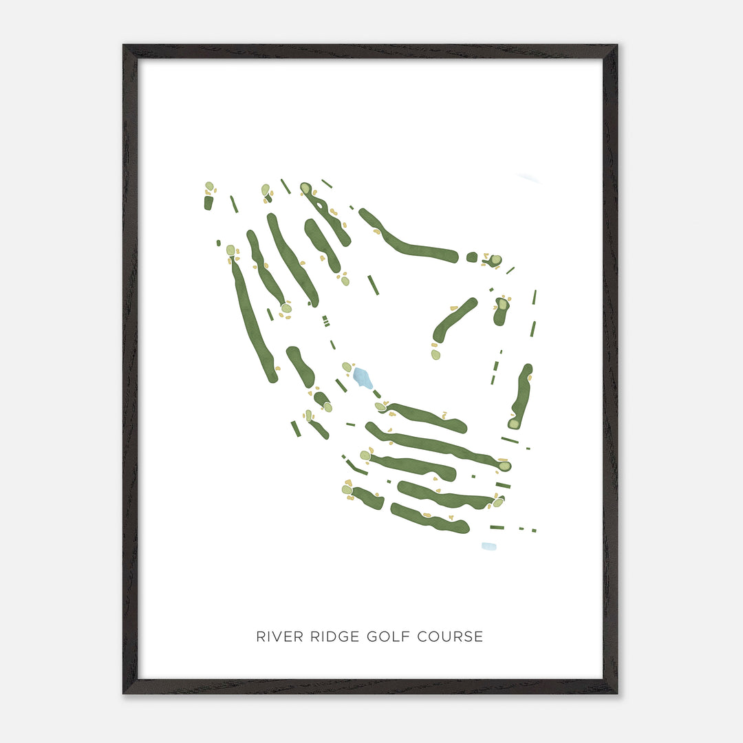 Print of River Ridge Golf Course Modern Map