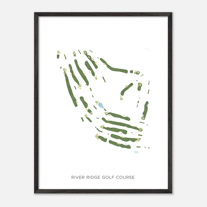 Print of River Ridge Golf Course Modern Map