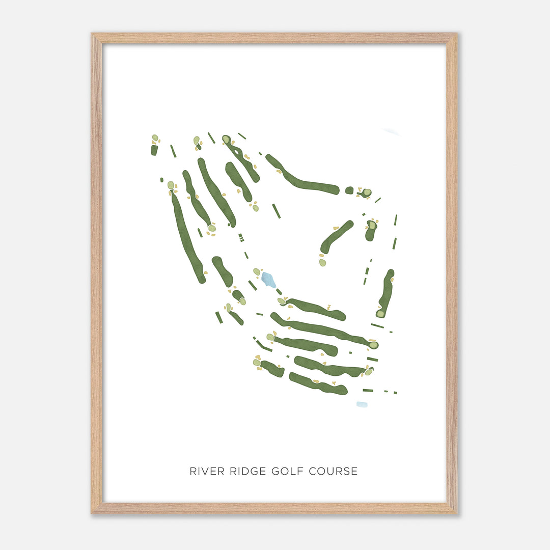 Print of River Ridge Golf Course Modern Map