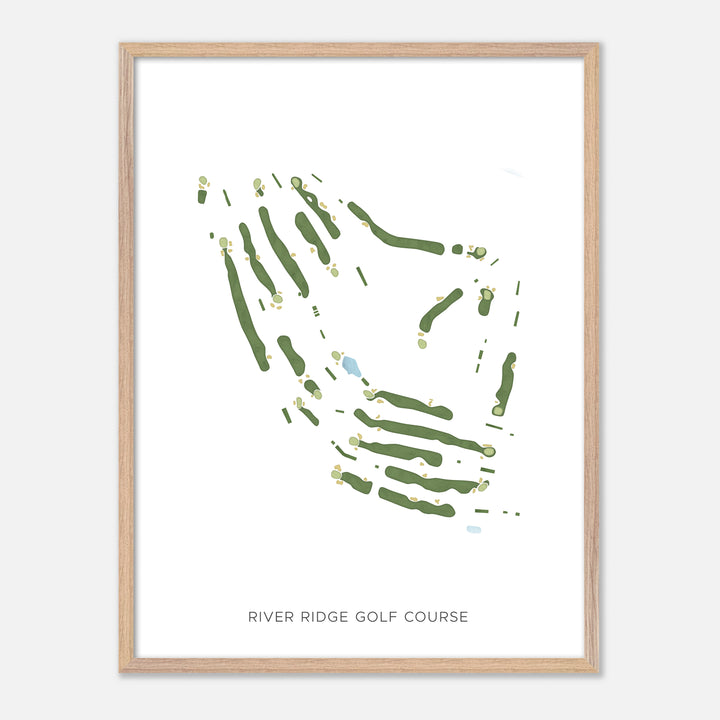 Print of River Ridge Golf Course Modern Map