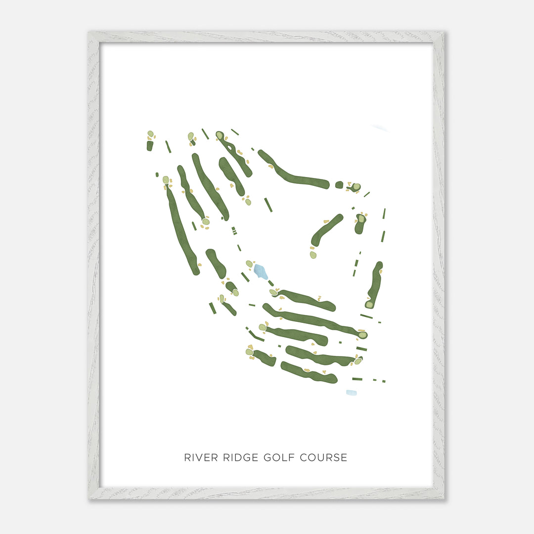 Print of River Ridge Golf Course Modern Map