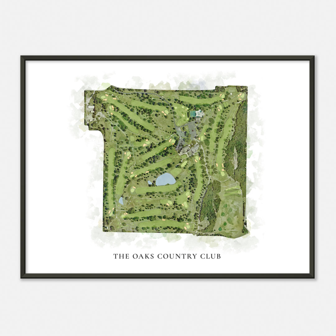 Print of The Oaks Country Club Classic Map