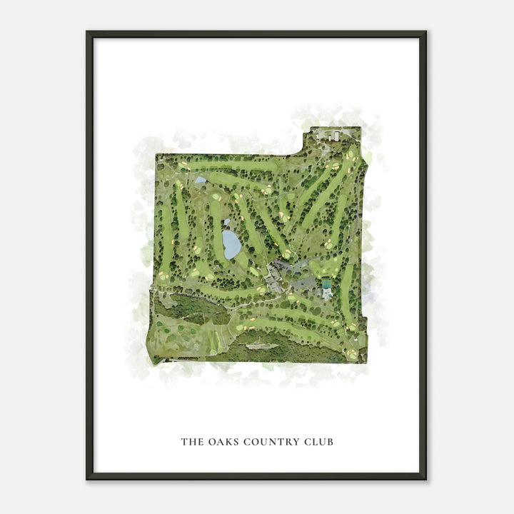 Print of The Oaks Country Club Classic Map