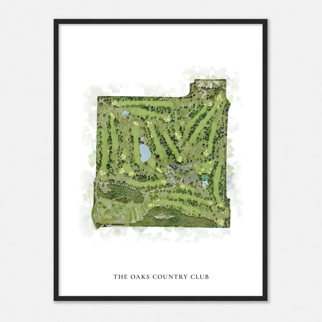 Print of The Oaks Country Club Classic Map