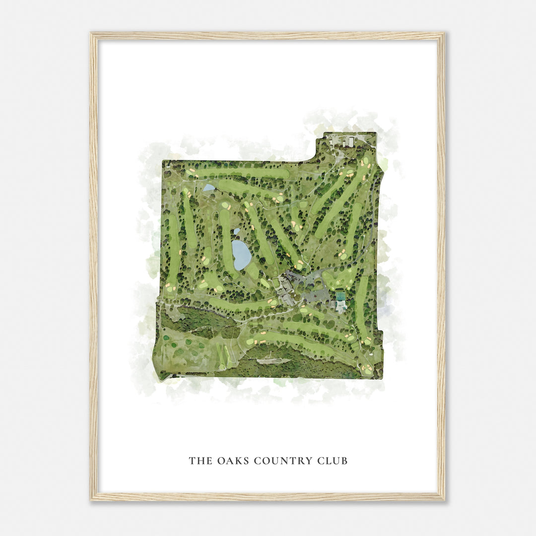 Print of The Oaks Country Club Classic Map