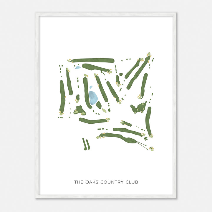 Print of The Oaks Country Club Modern Map