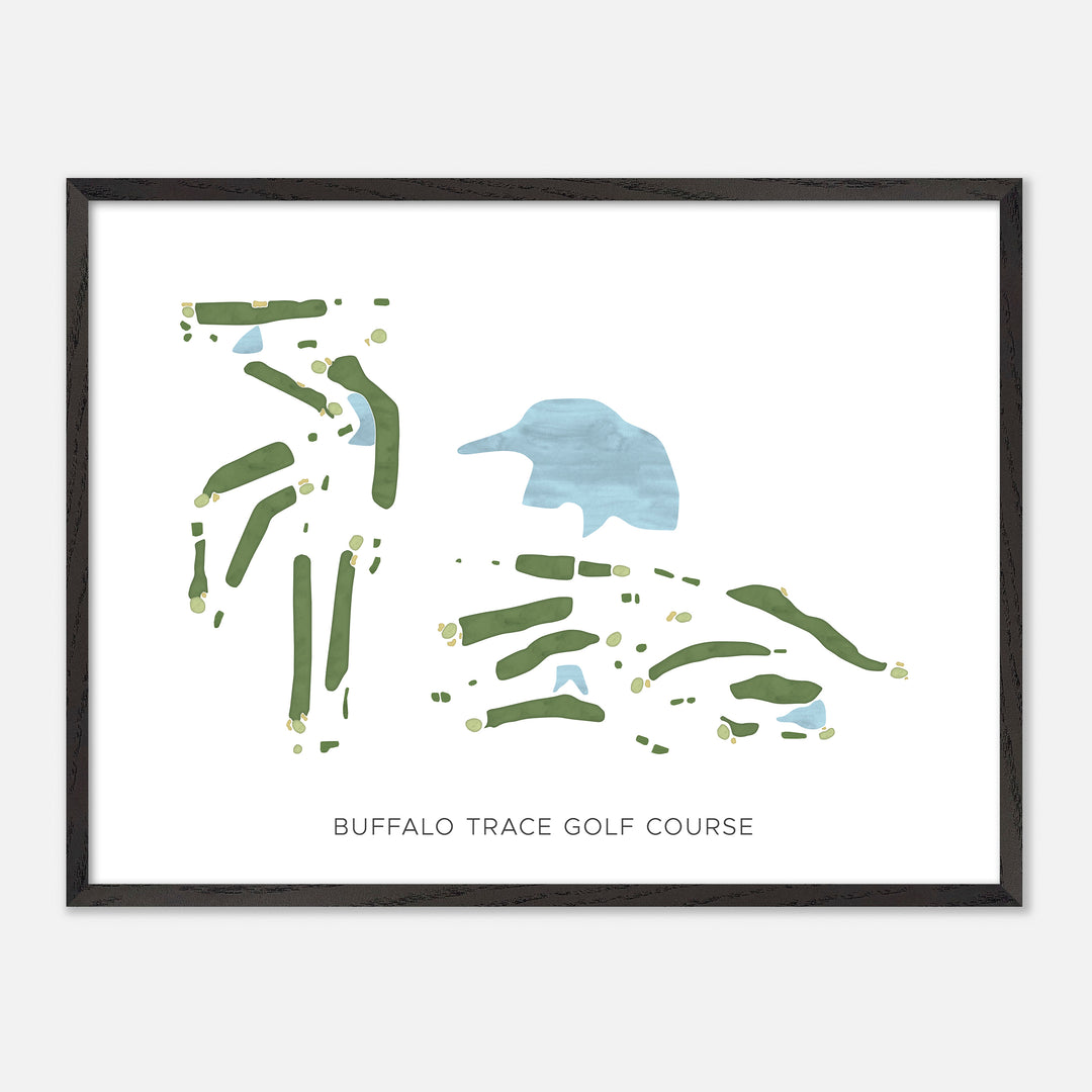 Print of Buffalo Trace Golf Course Modern Map