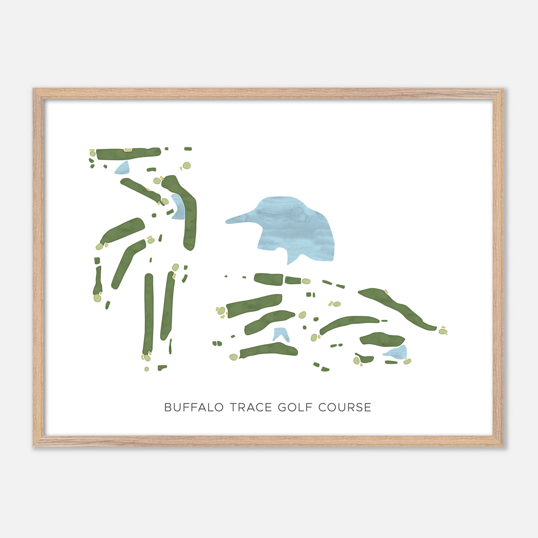 Print of Buffalo Trace Golf Course Modern Map