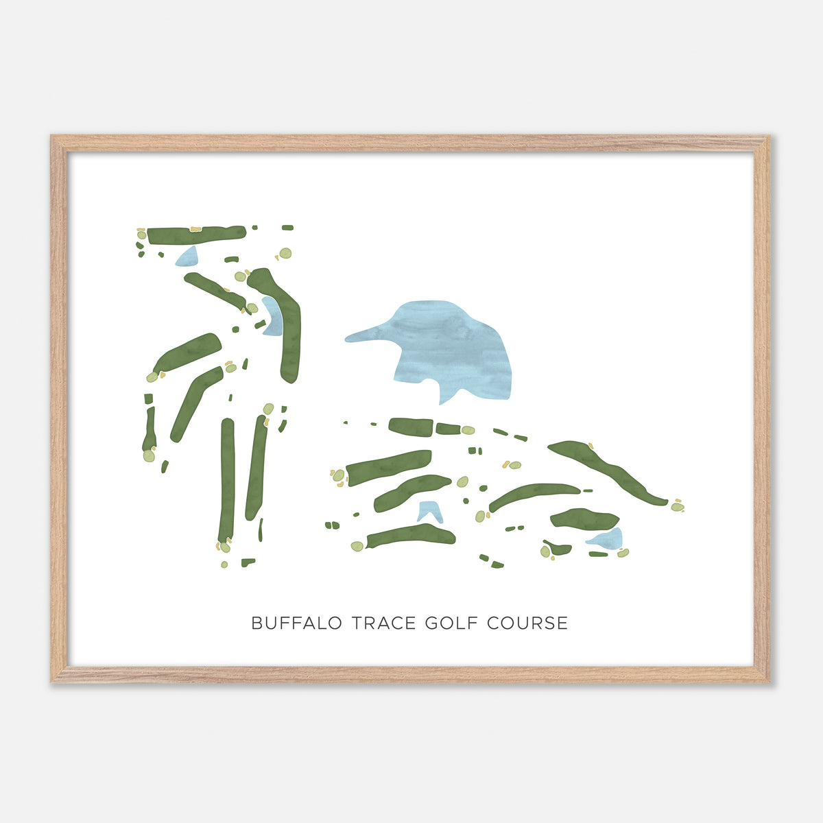 Print of Buffalo Trace Golf Course Modern Map