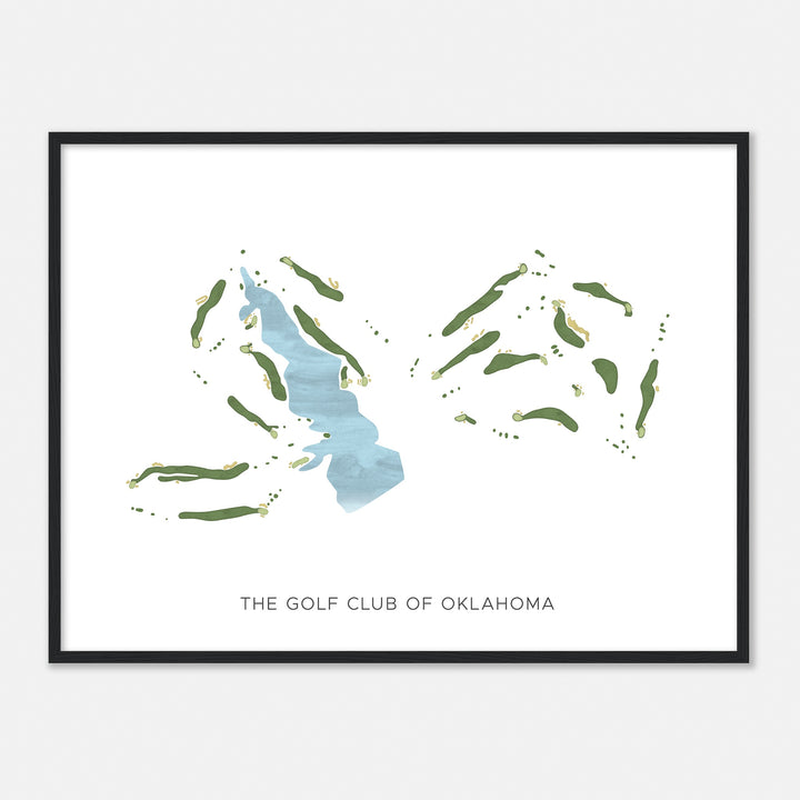 Print of The Golf Club Of Oklahoma Modern Map