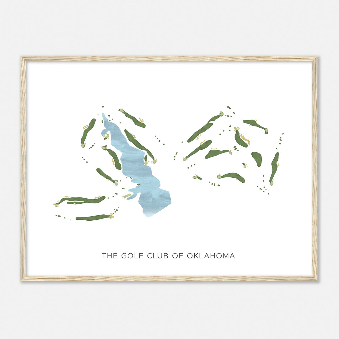 Print of The Golf Club Of Oklahoma Modern Map