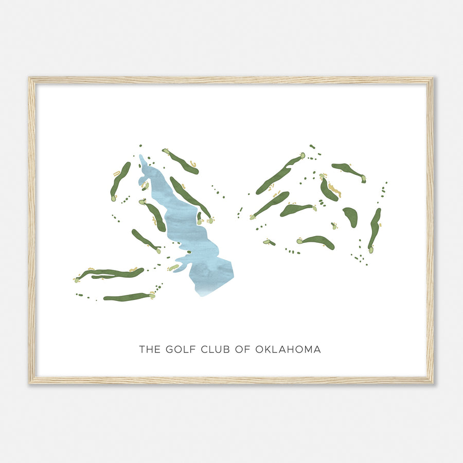 Print of The Golf Club Of Oklahoma Modern Map