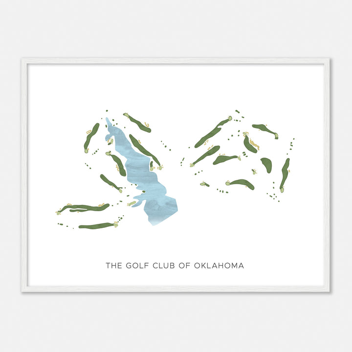 Print of The Golf Club Of Oklahoma Modern Map