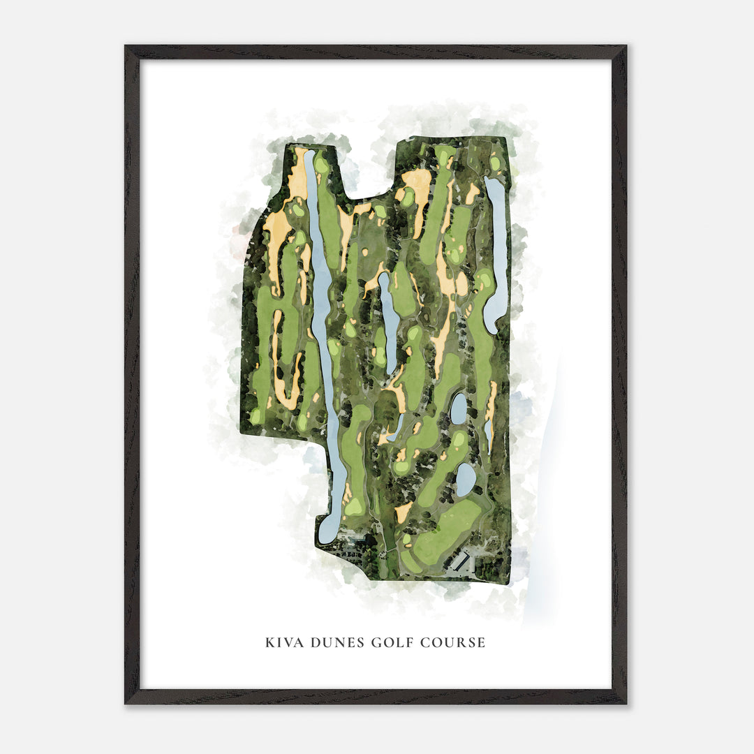 Print of Kiva Dunes Golf Course Classic Map