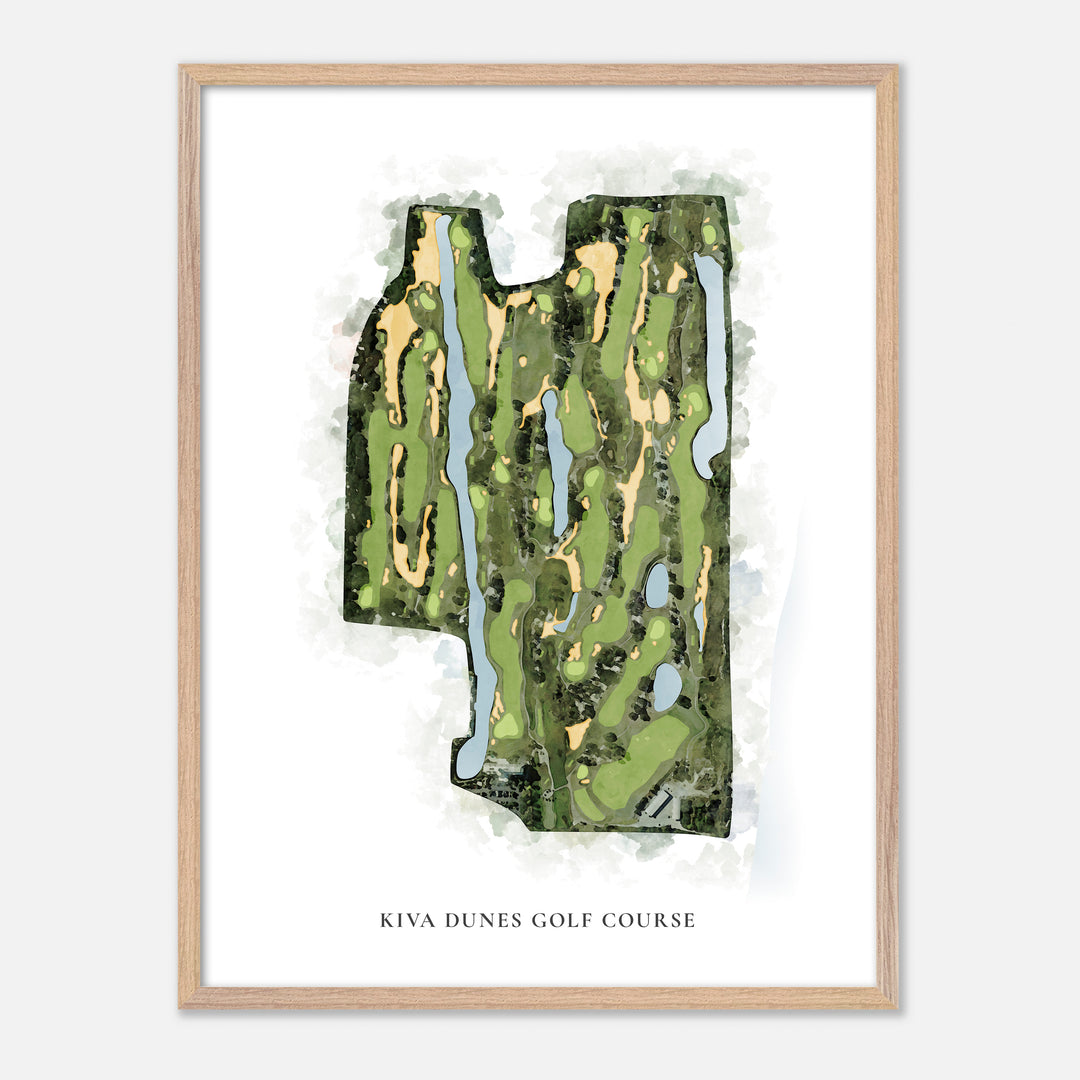 Print of Kiva Dunes Golf Course Classic Map