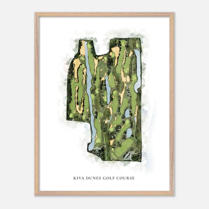 Print of Kiva Dunes Golf Course Classic Map