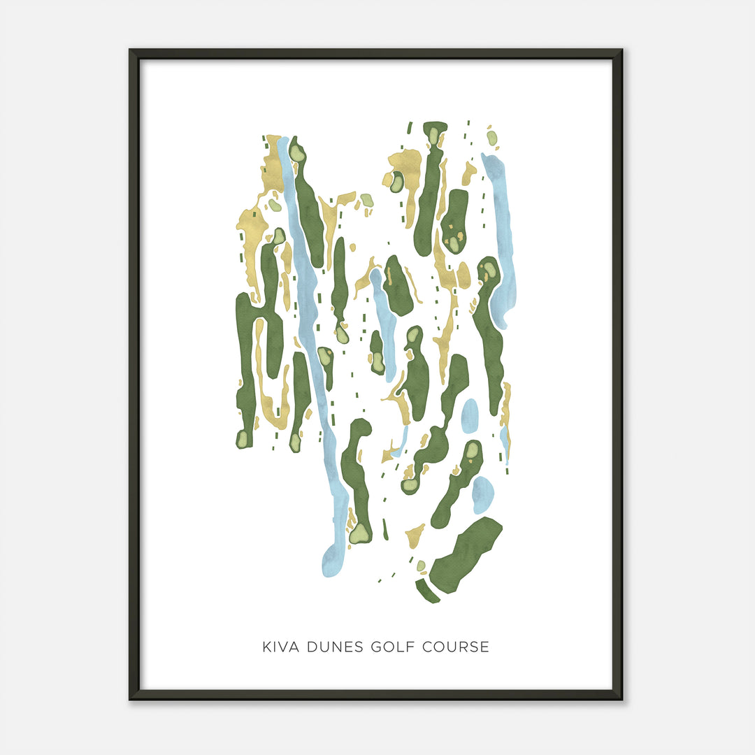 Print of Kiva Dunes Golf Course Modern Map