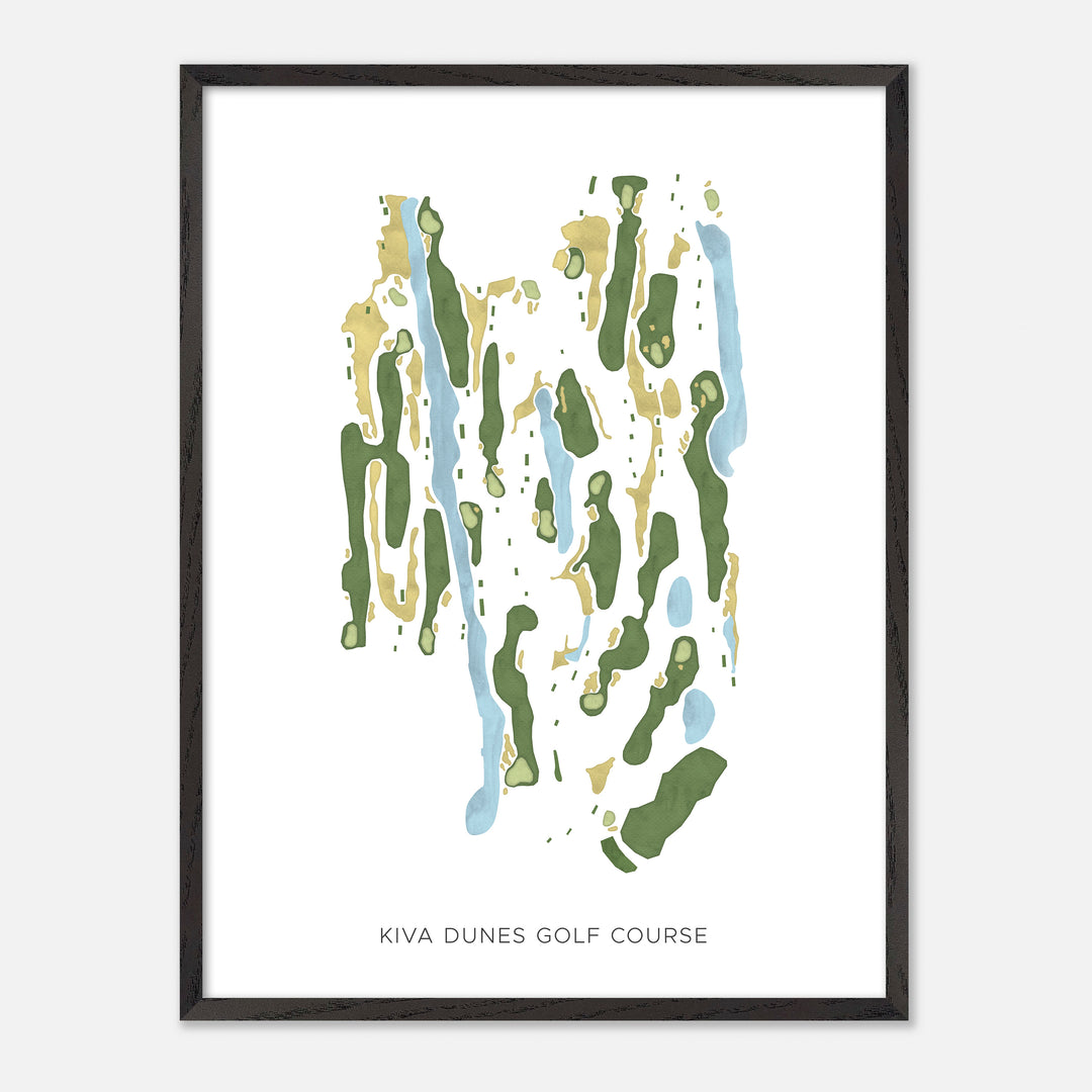 Print of Kiva Dunes Golf Course Modern Map
