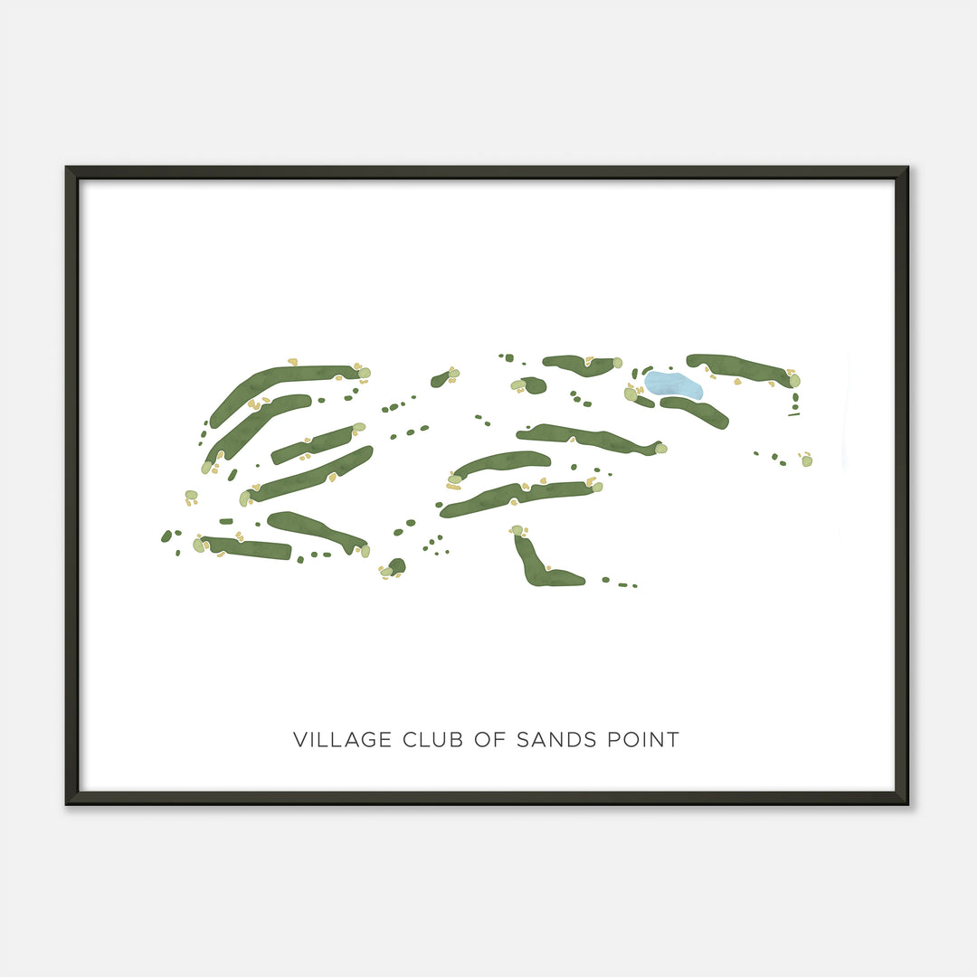 Print of Village Club Of Sands Point Modern Map