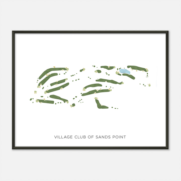 Print of Village Club Of Sands Point Modern Map