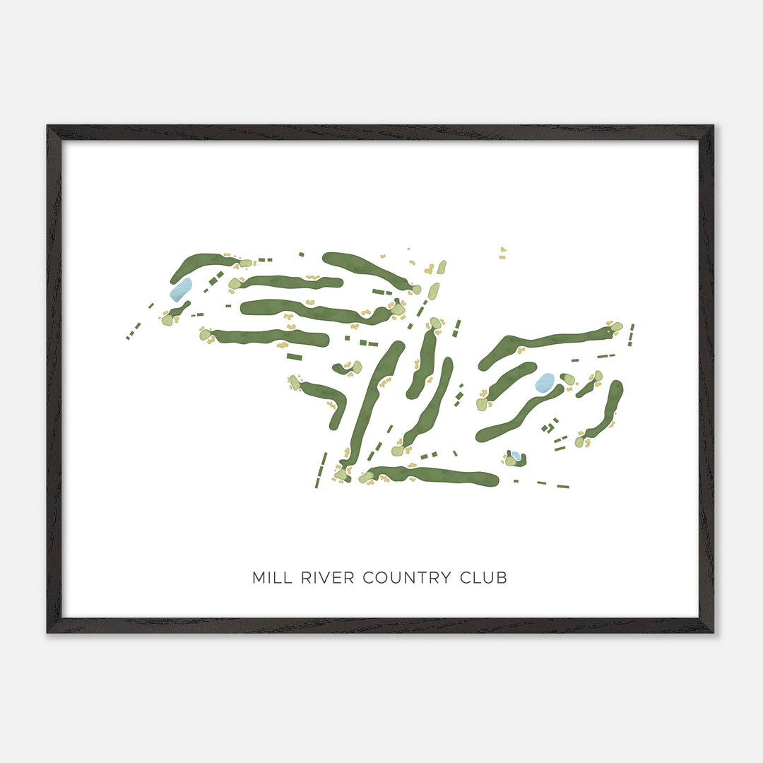 Print of Mill River Country Club Modern Map