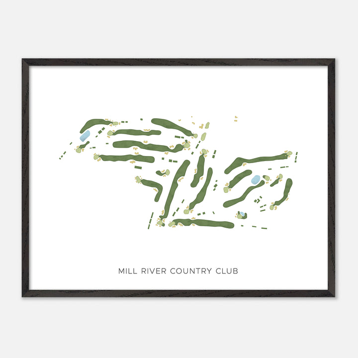 Print of Mill River Country Club Modern Map