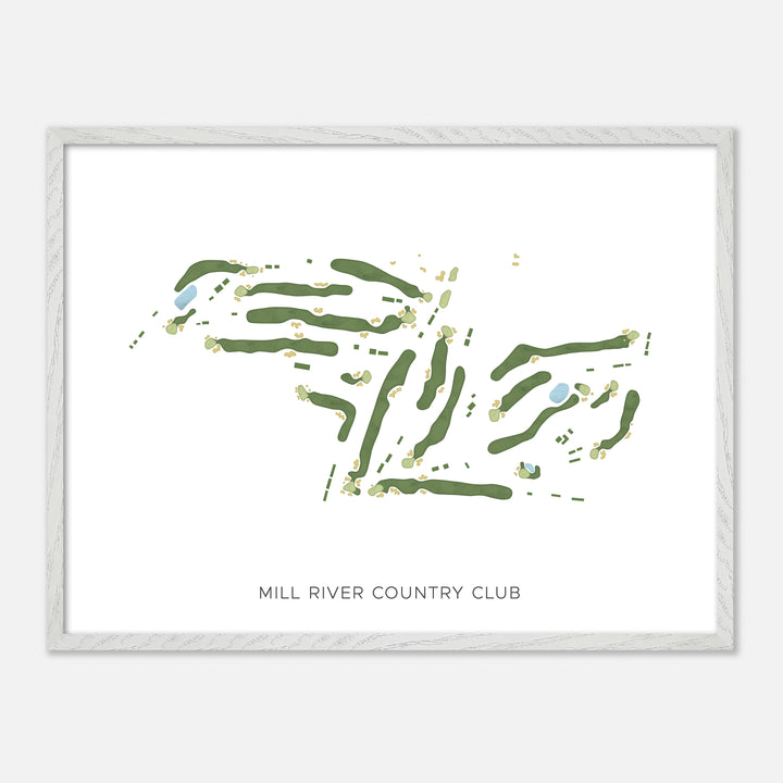Print of Mill River Country Club Modern Map