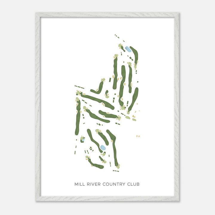 Print of Mill River Country Club Modern Map