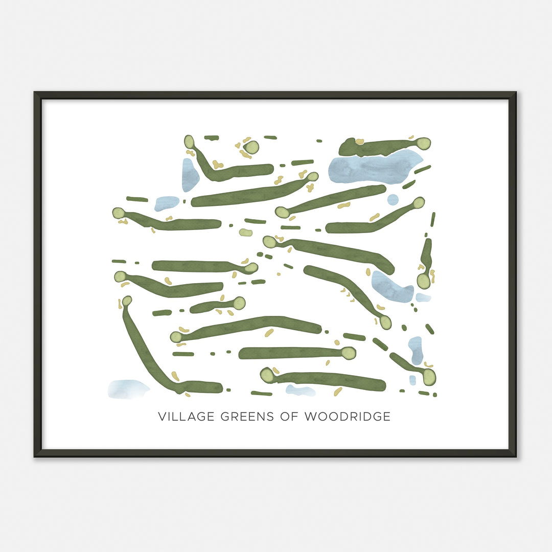 Print of Village Greens Of Woodridge Modern Map