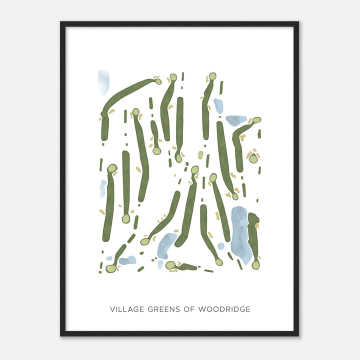 Print of Village Greens Of Woodridge Modern Map