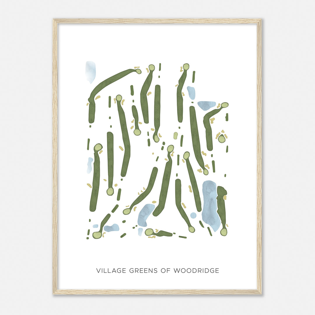 Print of Village Greens Of Woodridge Modern Map