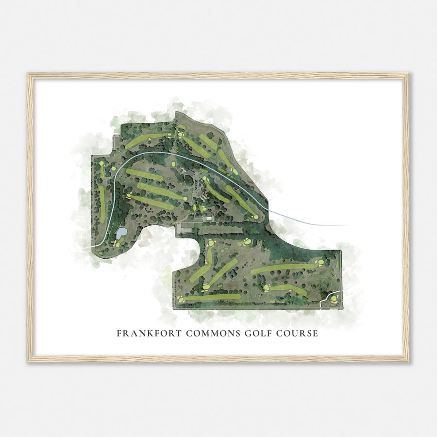 Print of Frankfort Commons Golf Course Classic Map