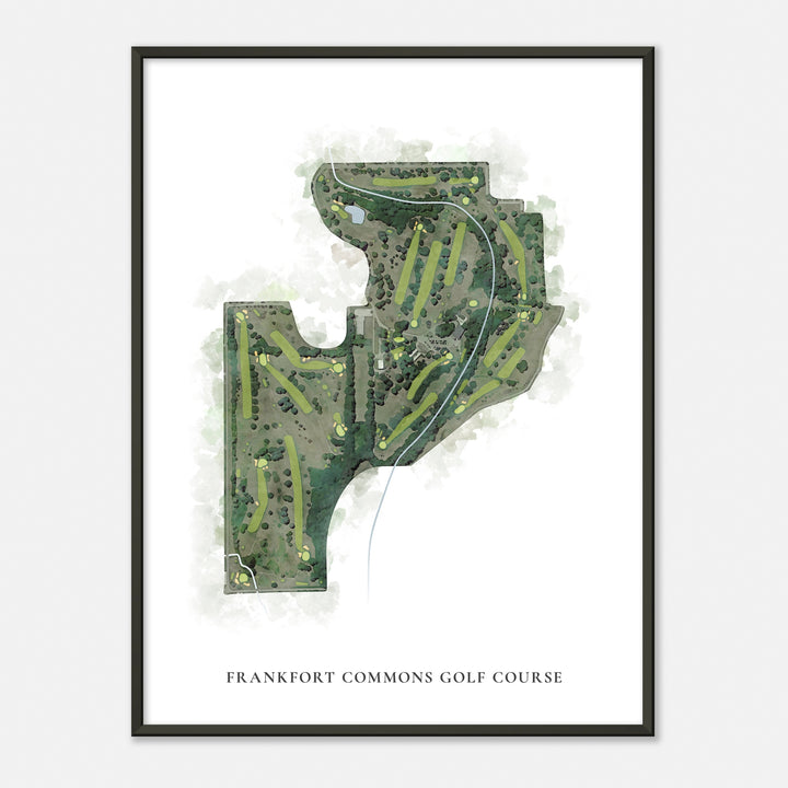 Print of Frankfort Commons Golf Course Classic Map
