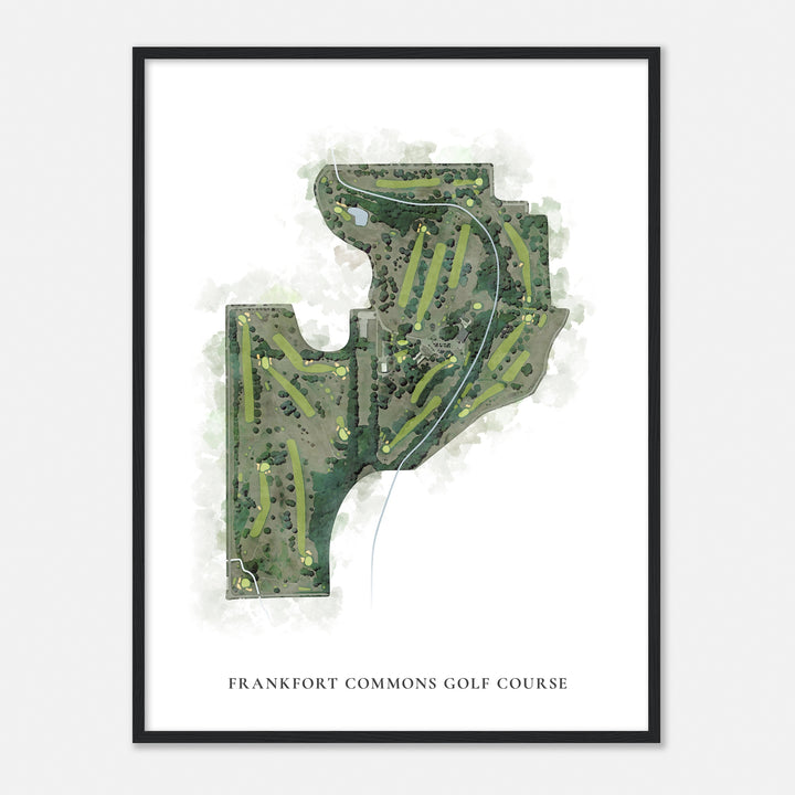 Print of Frankfort Commons Golf Course Classic Map