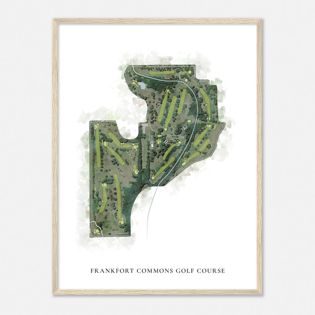 Print of Frankfort Commons Golf Course Classic Map