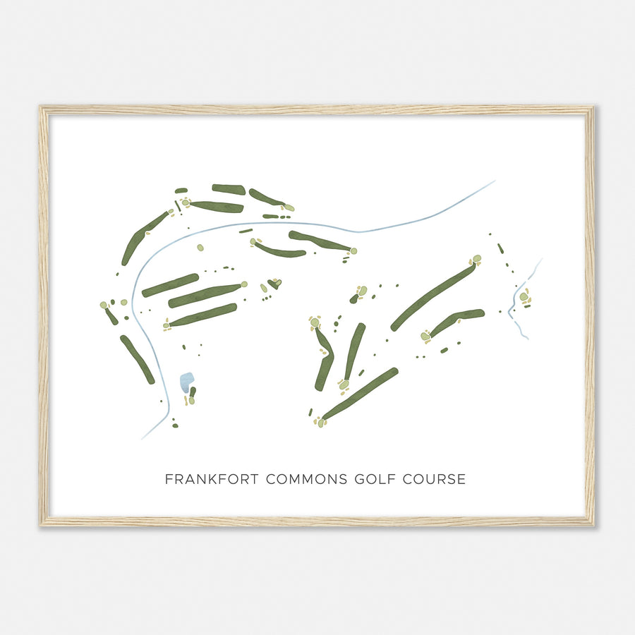 Print of Frankfort Commons Golf Course Modern Map