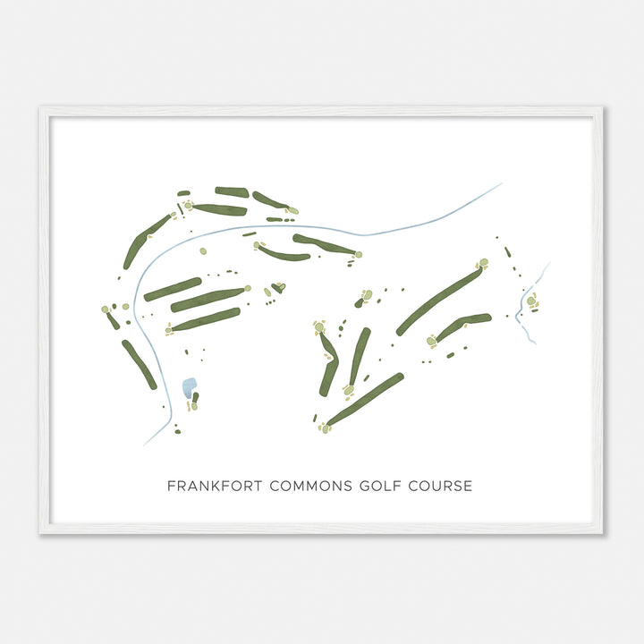 Print of Frankfort Commons Golf Course Modern Map