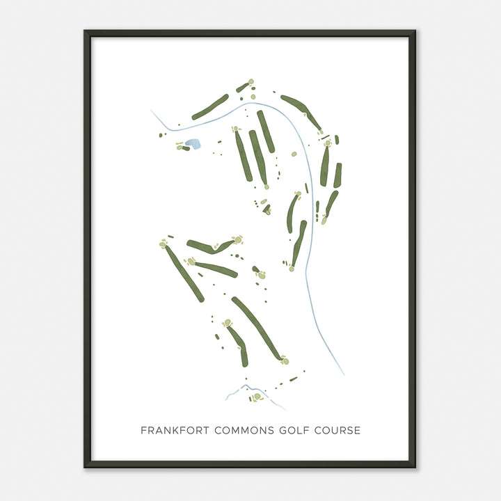 Print of Frankfort Commons Golf Course Modern Map