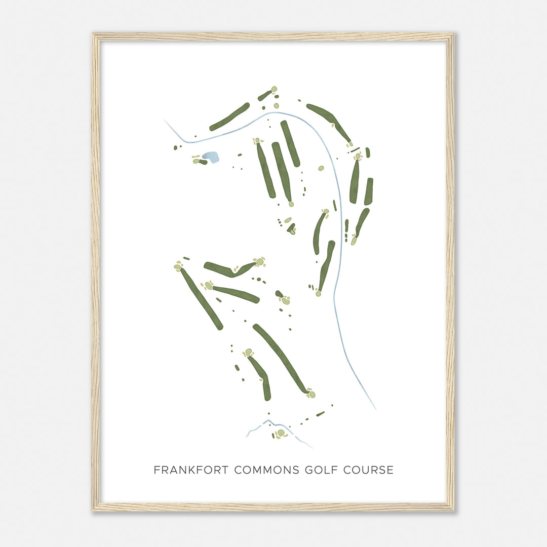 Print of Frankfort Commons Golf Course Modern Map