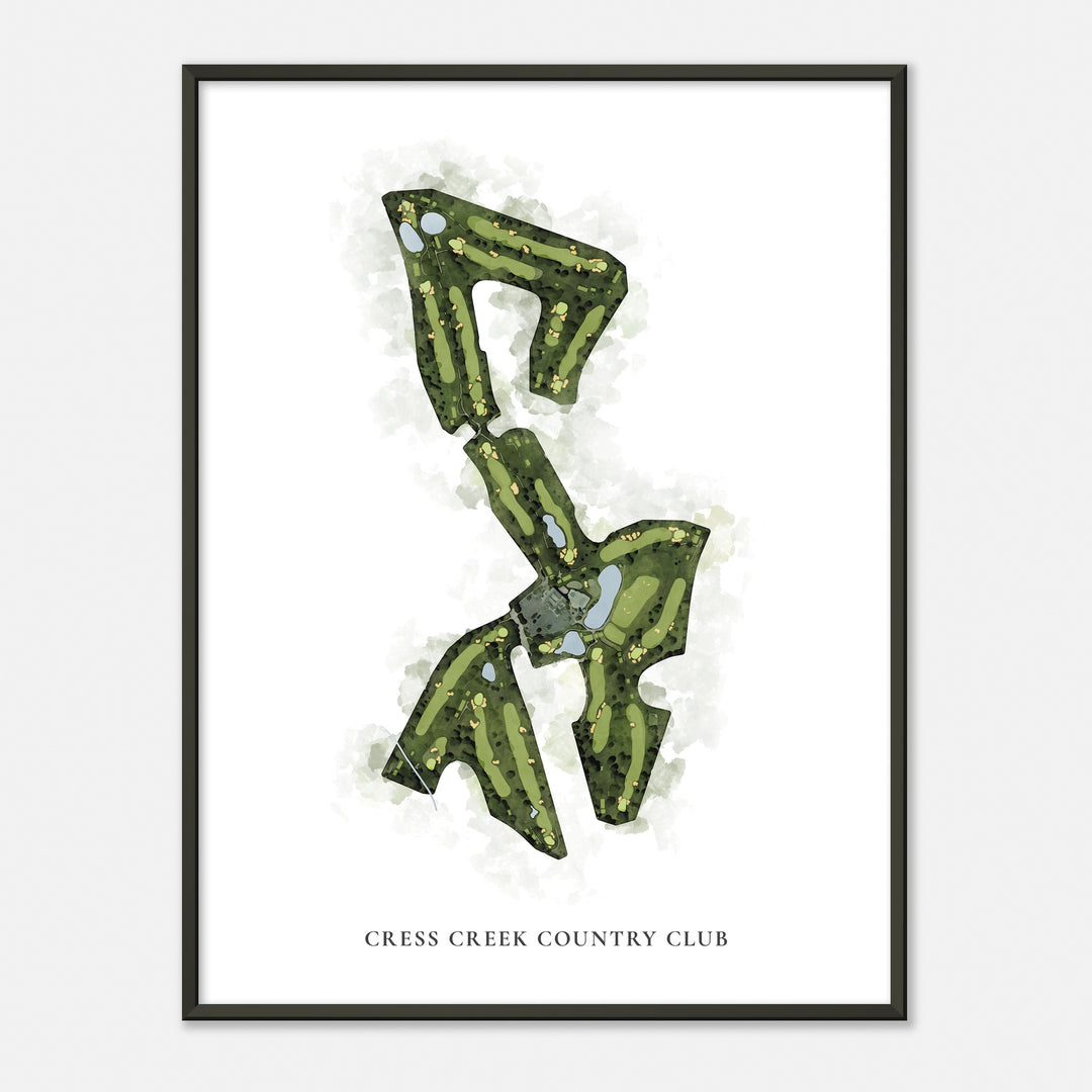 Print of Cress Creek Country Club Classic Map