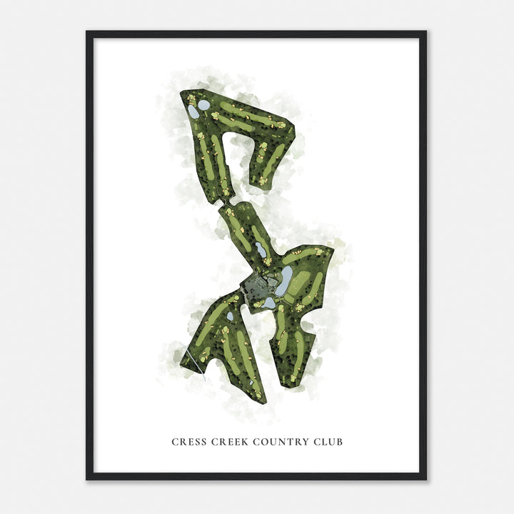 Print of Cress Creek Country Club Classic Map