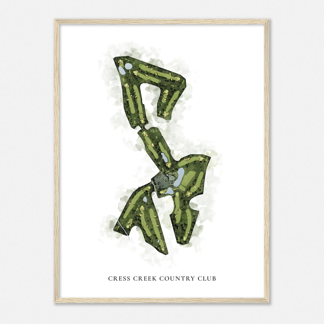 Print of Cress Creek Country Club Classic Map