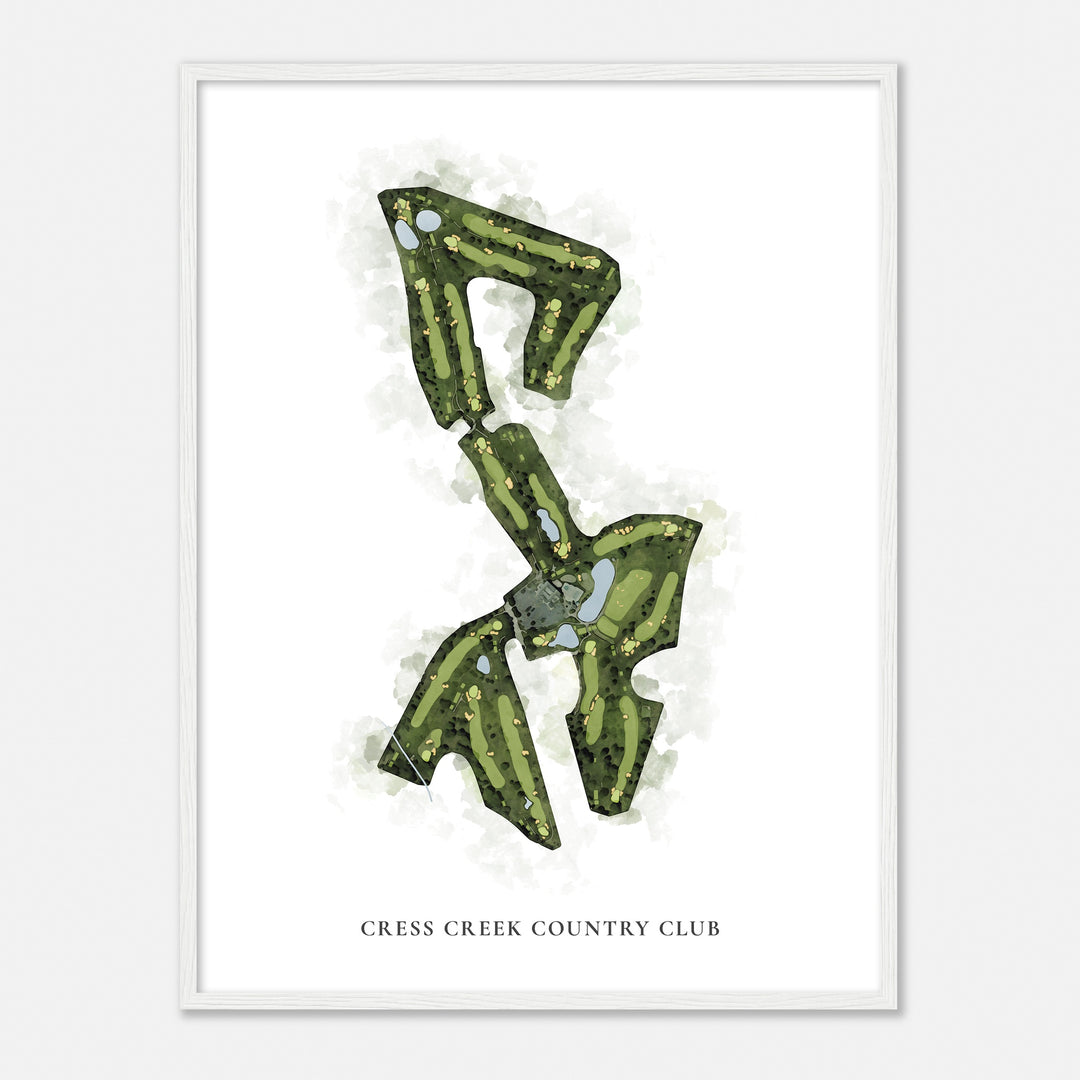 Print of Cress Creek Country Club Classic Map