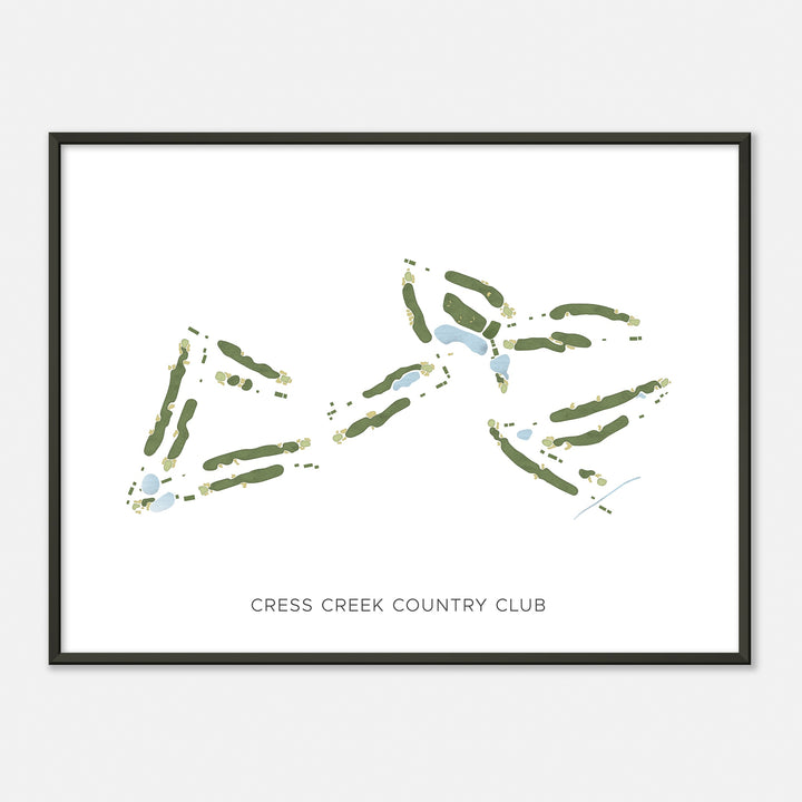 Print of Cress Creek Country Club Modern Map