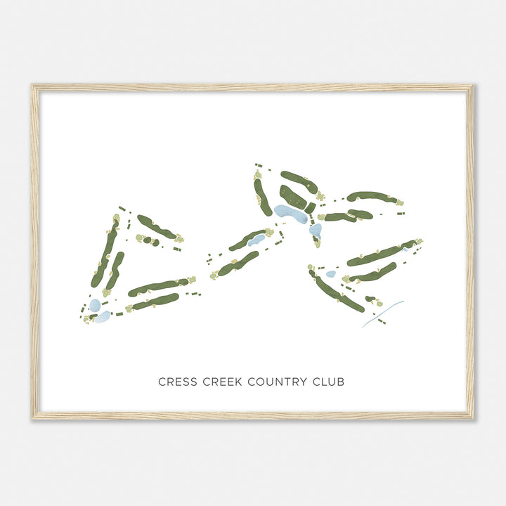 Print of Cress Creek Country Club Modern Map