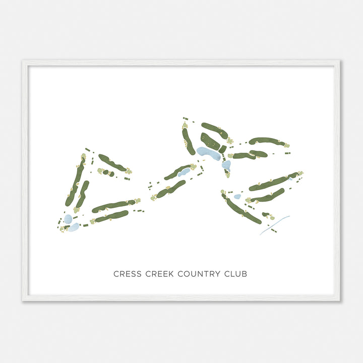 Print of Cress Creek Country Club Modern Map