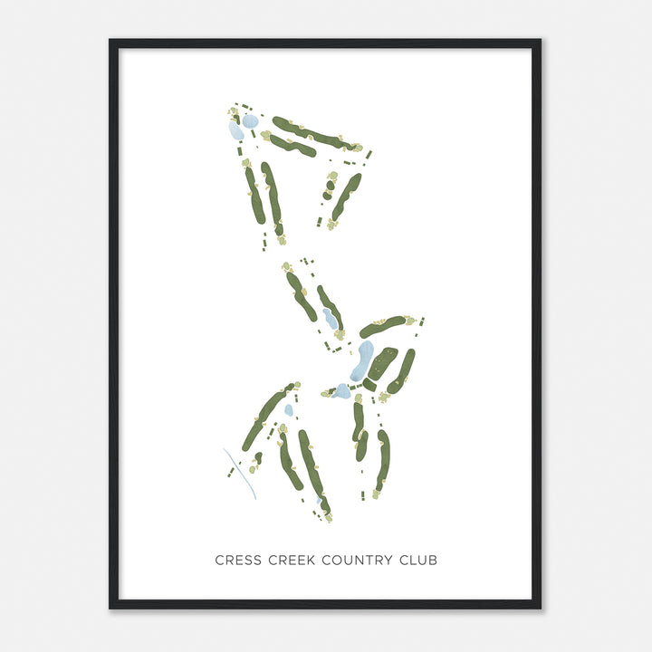 Print of Cress Creek Country Club Modern Map