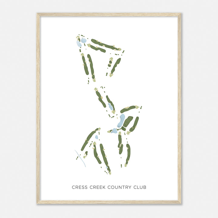 Print of Cress Creek Country Club Modern Map