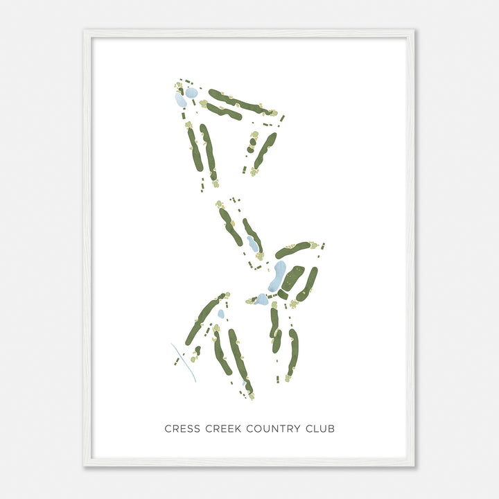 Print of Cress Creek Country Club Modern Map