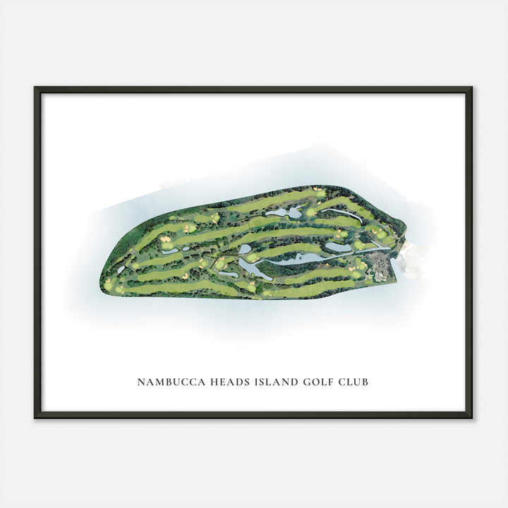 Print of Nambucca Heads Island Golf Club Classic Map
